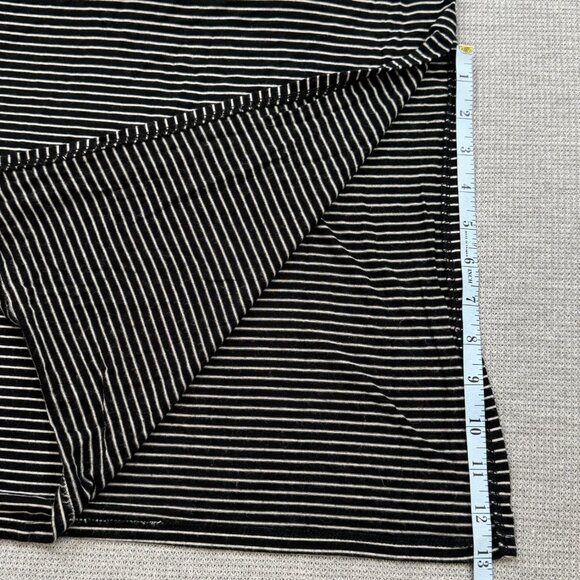 24/7 Maurices Women Size M Black White Striped Sleeveless Dress Drawstring Waist - Picture 12 of 15